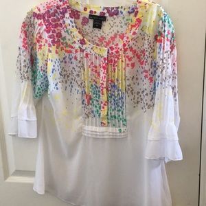 Sheer apostrophe tunic small